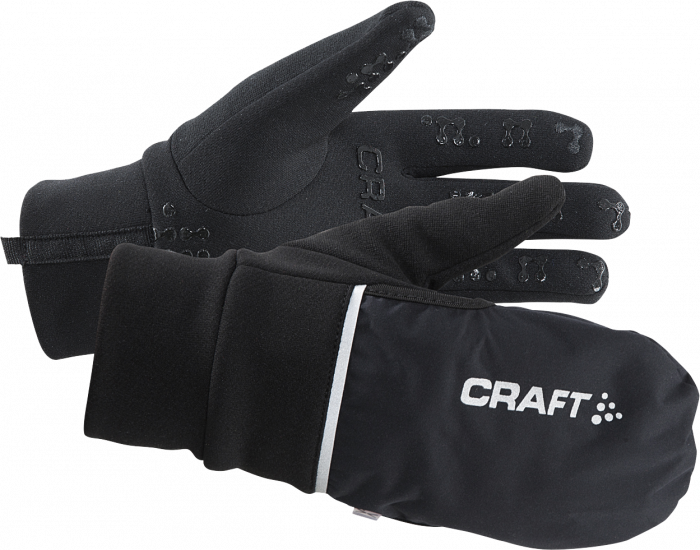 Craft - Vindtæt Hybrid 2-I-1 Handske - Sort