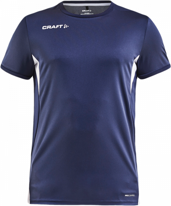 Craft - Pro Control Impact T-Shirt Herre - Navy blå & hvid