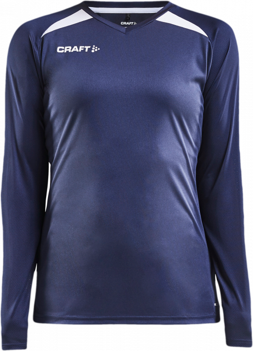 Craft - Pro Control Impact Langærmet T-Shirt Dame - Navy blå & hvid